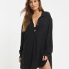 Beach to Beach Black Broderie Beach Shirt