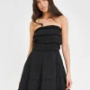 Beach To Beach Broderie Trim Mini Beach Dress