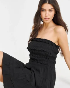 Beach To Beach Broderie Trim Mini Beach Dress