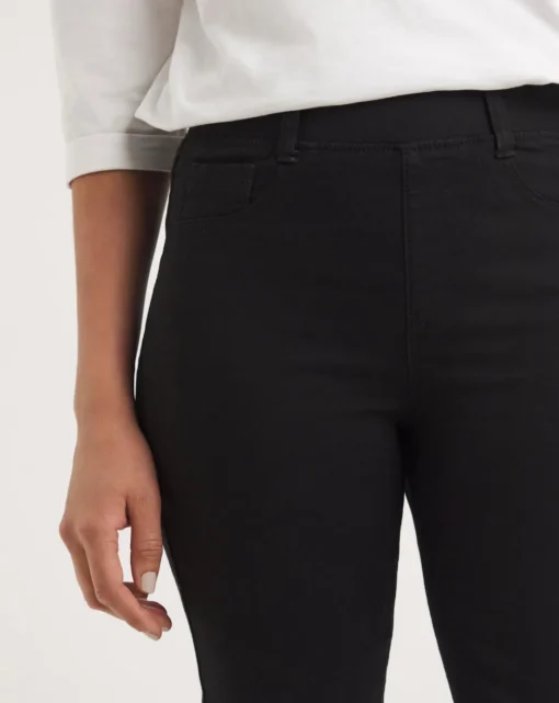 Bella Black Pull On Slim Leg Jeggings