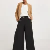Black Cargo Palazzo Trousers