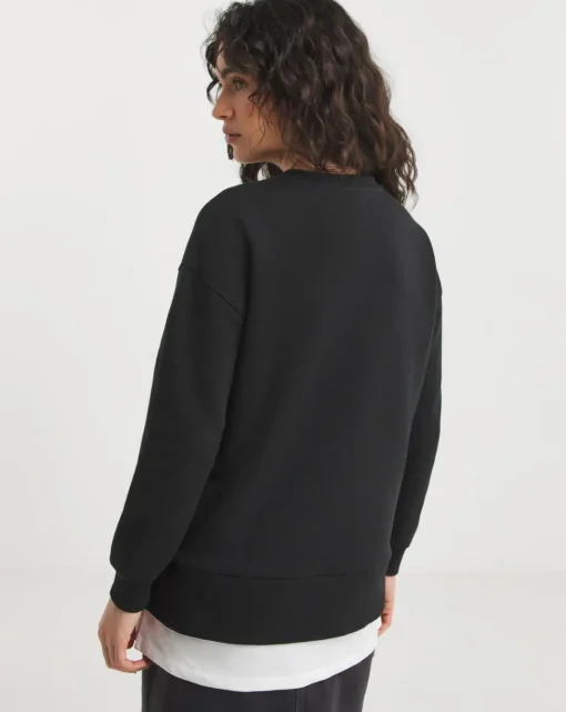 Black Double Layered Sweatshirt