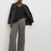 Black Long Sleeve Slouch V-Neck Longline Top
