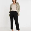 Black Ponte Tapered Trousers