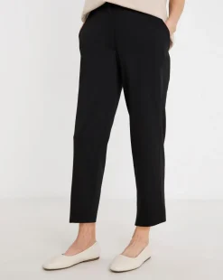 Black Ponte Tapered Trousers