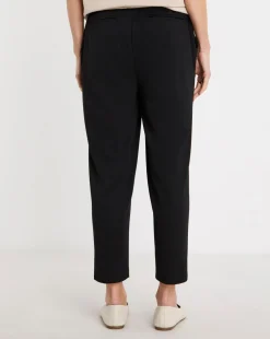 Black Ponte Tapered Trousers