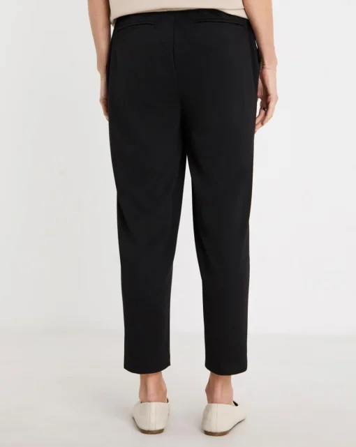 Black Ponte Tapered Trousers