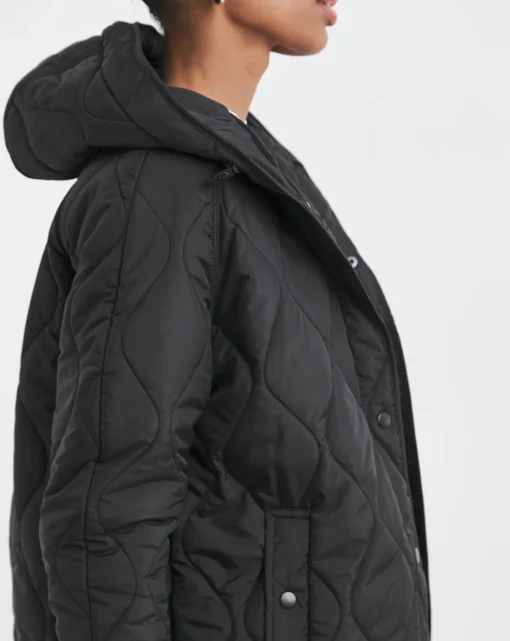 Black Short Quilted Jacket