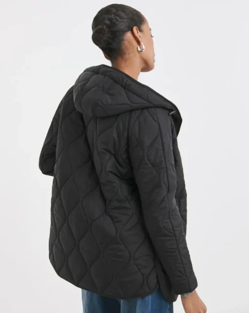 Black Short Quilted Jacket