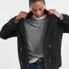 Black Short Reefer Coat