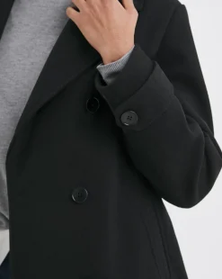 Black Short Reefer Coat