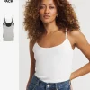 Black White & Grey 3 Pack Cami Vest