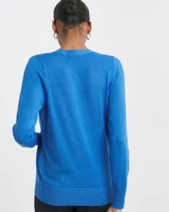 Blue V Neck Cardigan
