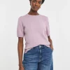Blush Crew Neck Short Sleeve Jumper