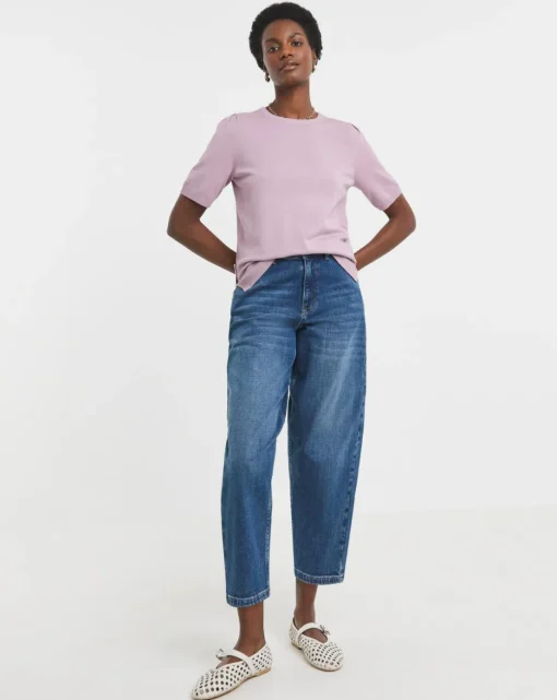 Blush Crew Neck Short Sleeve Jumper