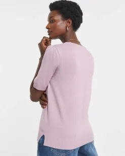 Blush Crew Neck Short Sleeve Jumper