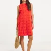 Borderie Sleeveless Shift Dress