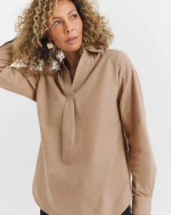 BRUSHED PULL OVER SHIRT