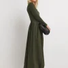 Bubble Hem Popplin Rib Dress