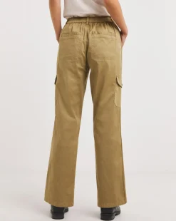 Camel Soft Cotton Cargo Trousers