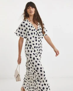 Cape Detail Maxi Dress