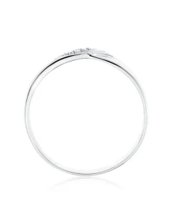 9 Carat White Gold Diamond Set 3mm Twist Wedding Band