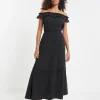 Cheesecloth Maxi Bardot Beach Dress