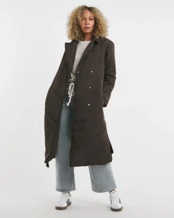 Chocolate Padded Robe Coat
