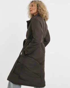 Chocolate Padded Robe Coat