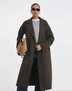 Chocolate Relaxed Oversized Maxi Coat