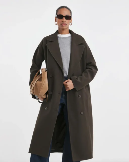 Chocolate Relaxed Oversized Maxi Coat