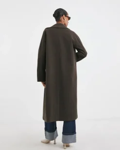 Chocolate Relaxed Oversized Maxi Coat