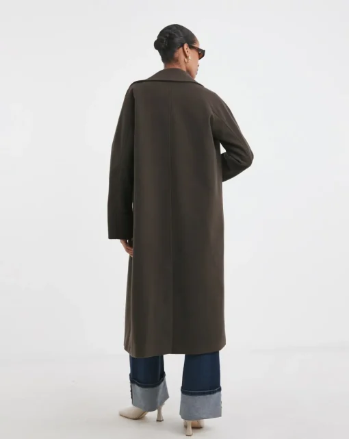 Chocolate Relaxed Oversized Maxi Coat