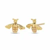 Clogau Honey Bee Gold Stud Earrings