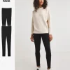 Cotton Rich 2 Pack High Waist Full Length Leggings