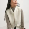 Cream Borg Lined Fleece Gilet