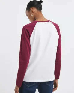 Crew Neck Colour Block Raglan T-Shirt