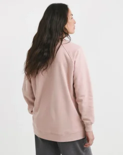 Crew Neck Popper Shoulder Longline Sweatshirt
