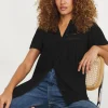 Crinkle Ladder Insert Blouse
