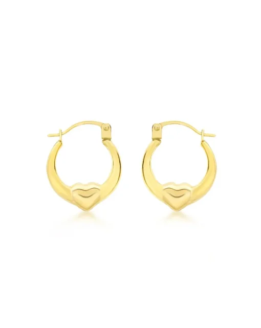 9ct Gold Crystalique Heart Earrings