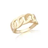 9ct Gold Curb Chain Style Ring