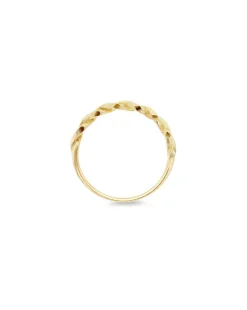 9ct Gold Diamond Cut Half Twist Ring