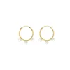 9ct Gold Fresh Pearls Hoops
