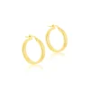 9CT Gold Greek Pattern Hoop Earrings