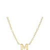 9ct Gold 5mm initial necklace 18