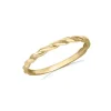 9ct Gold Twist Band Stack Ring