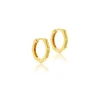 9CT Yellow Gold Hexagon Hoop Earrings
