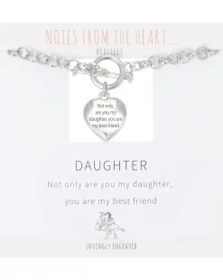 Daughter Heart T Bar Bracelet