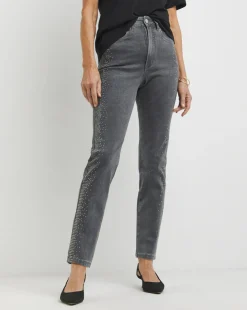 Diamante Grey Slim Leg Jeans