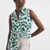 Dipped Back Sleeveless Shirt